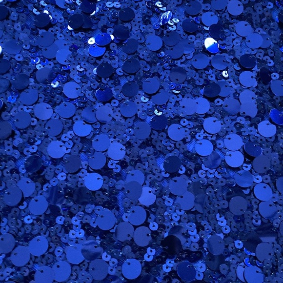 Lulus Glittery Persona Dark Blue Sequin Strapless Mini Dress - NWT - Picture 4 of 8